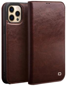 QIALINO - Echtes Leder iPhone 13 Pro Max - Braun